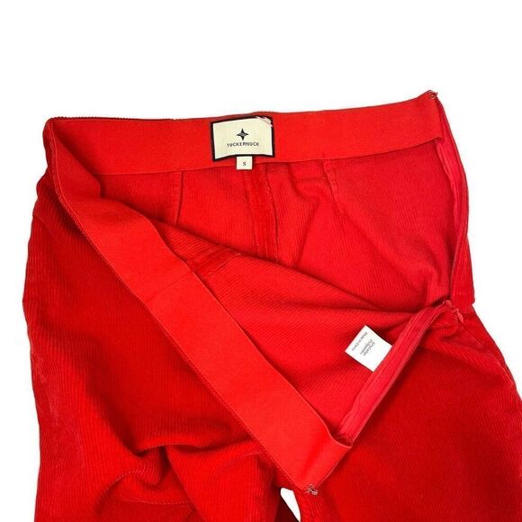 Tuckernuck red‎ corduroy Ashford pants Size S high rise four-way stretch cropped - Picture 4 of 9